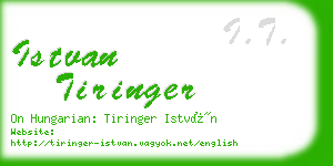 istvan tiringer business card